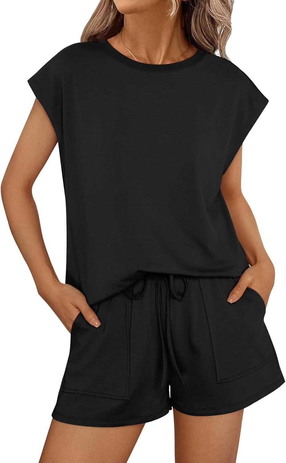 Women's Casual Two-Piece Set with Pockets and Loose Fit