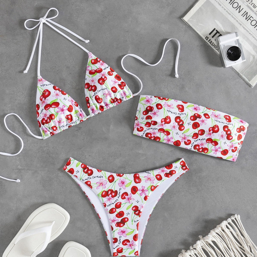Women's Cherry Print Swimsuit