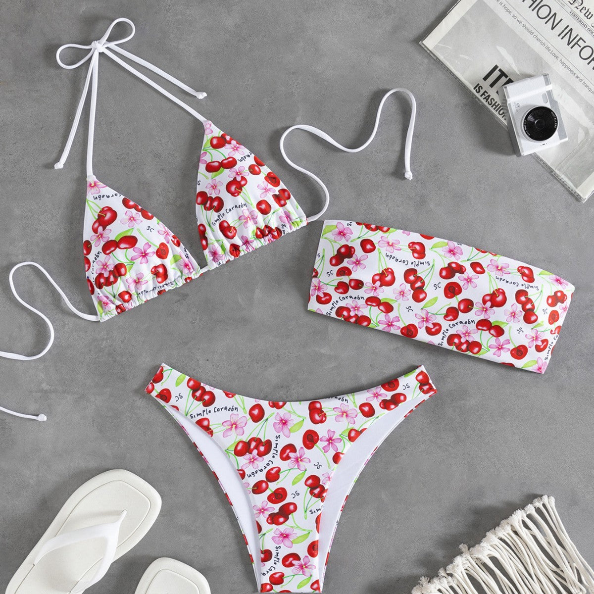 Women's Cherry Print Swimsuit