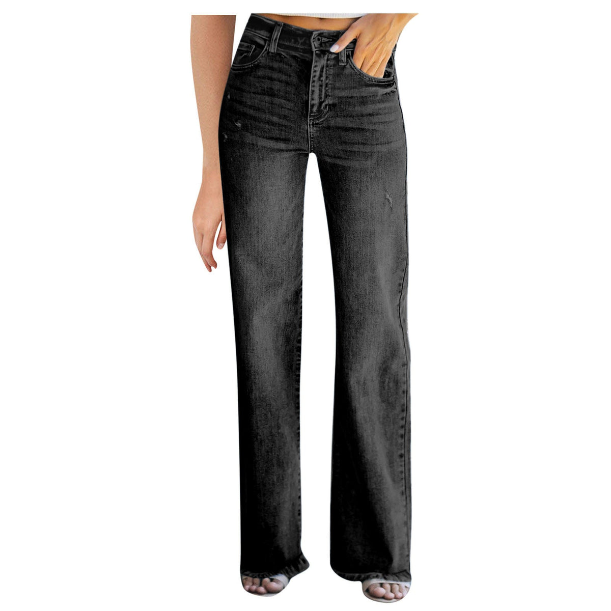 Women's High-Waisted Retro Flared Jeans