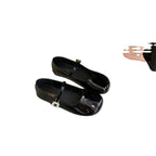 Women's Ballet Flats with Elegant Strap and Sparkling Detail