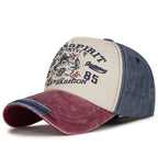 Men's Vintage-Inspired Wolf Graphic Baseball Cap