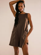 Women's Casual Wide-Leg Jumpsuit with Pockets