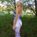 Women's Bodycon Maxi Dress with Off-the-Shoulder Design and Gradient