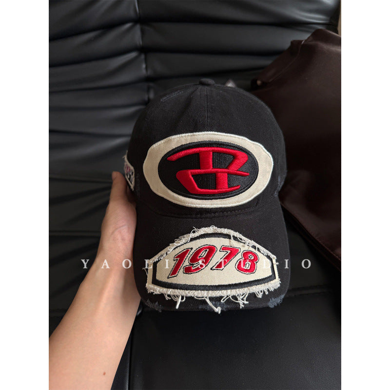 Men's Distressed Graphic Logo Baseball Cap
