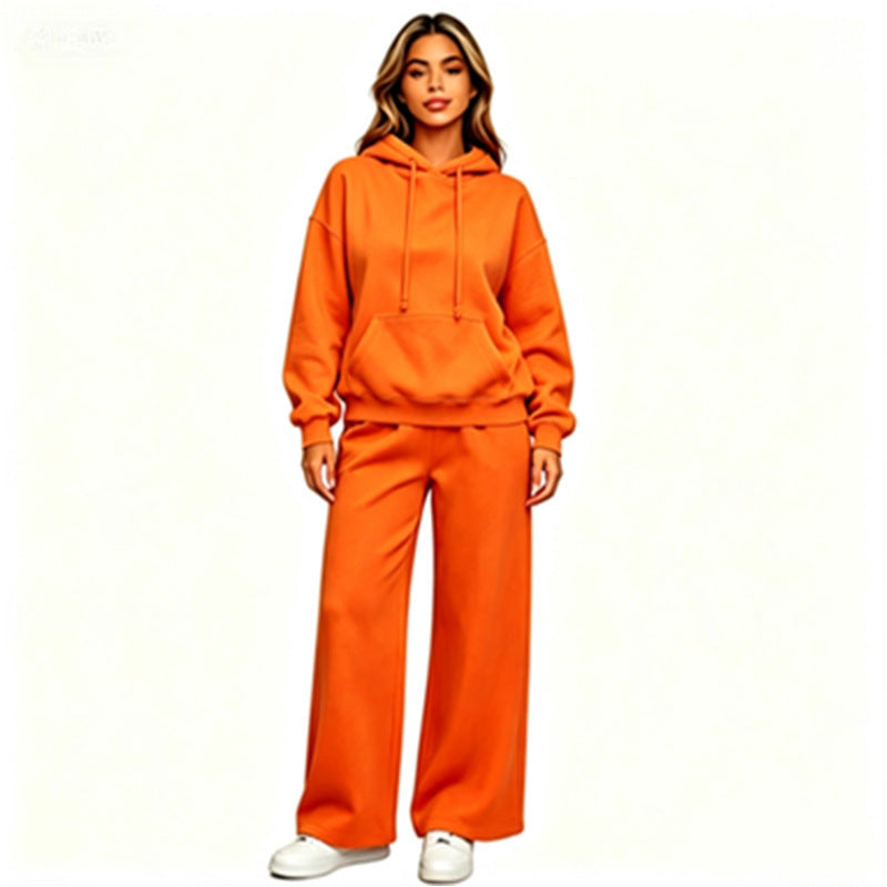 Women's Comfortable Oversized Hoodie and Wide Jogging Pants Set