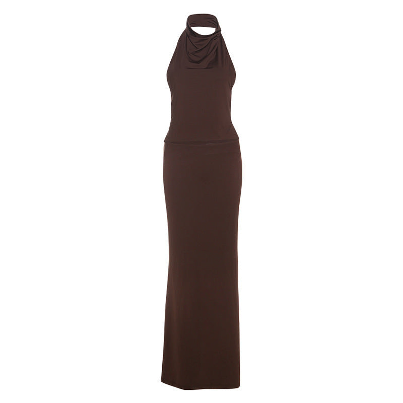 Women's Elegant Wrap Top and Skirt Set