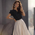 Women's Elegant Blouse with Ruffle Details