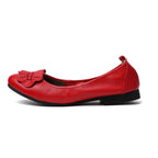 Women's Ballet Flats with Decorative Bow Accent and Non-Slip Sole