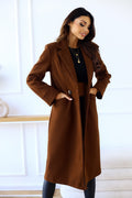 Women's Elegant Wool Coat with Classic Lapel