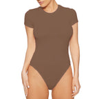 Women's Short-Sleeve Swimsuit with High Waist
