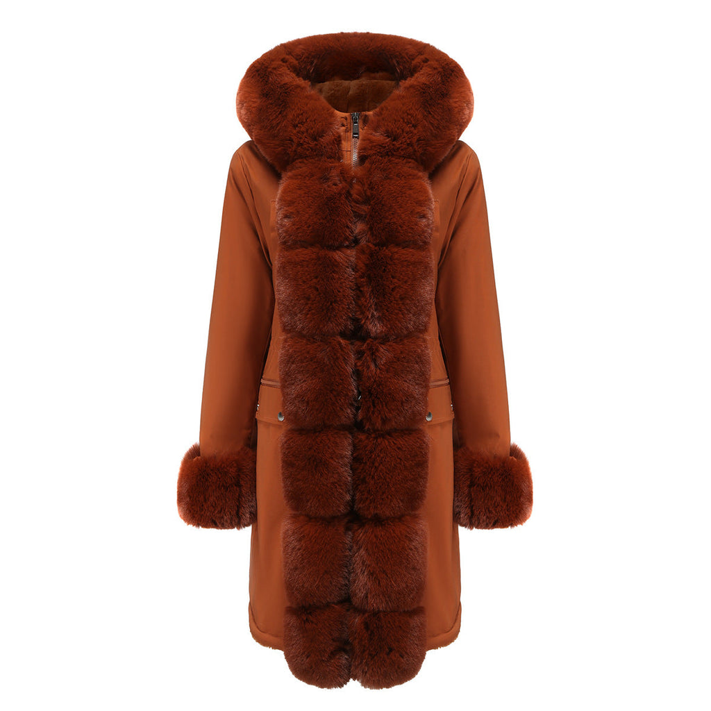 Elegant Parka with Faux Fur Trim