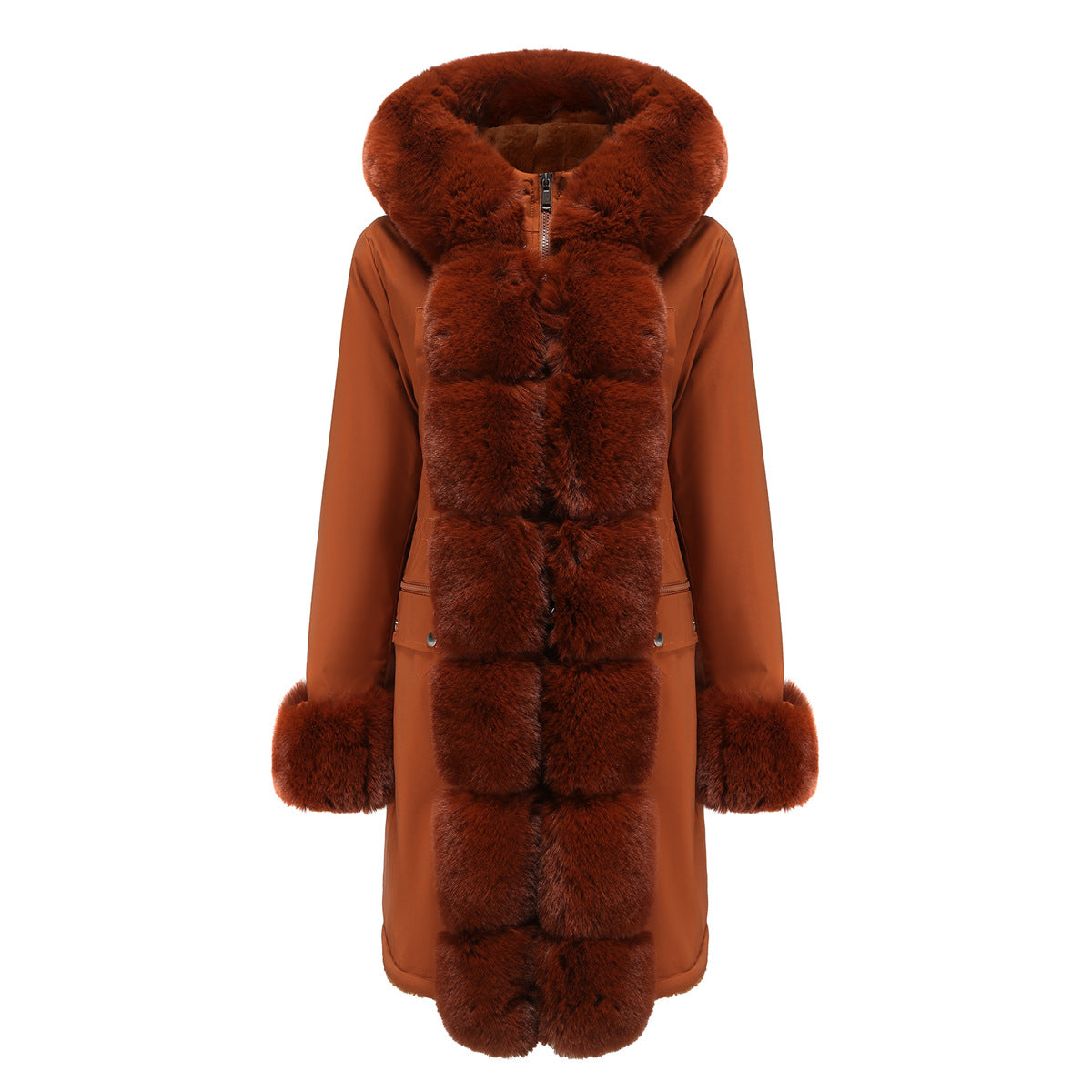 Elegant Parka with Faux Fur Trim