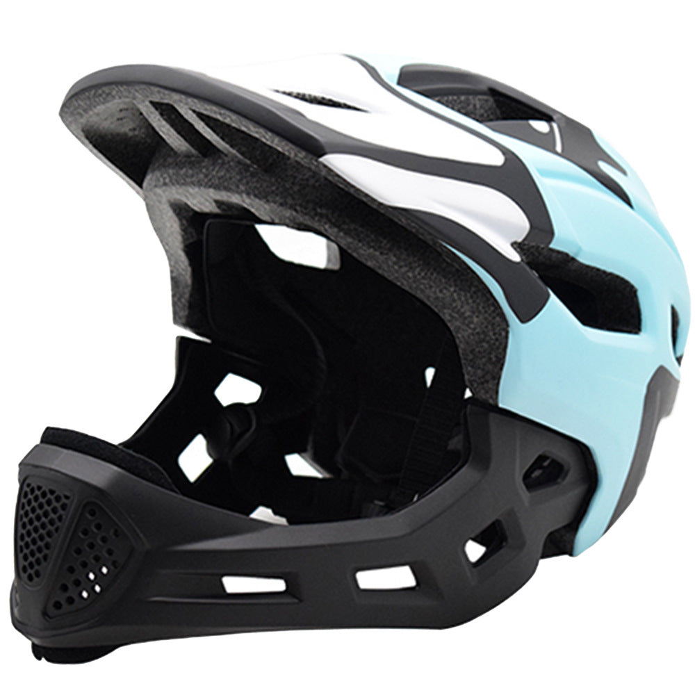 Mountain bike helmet with adjustment system