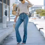 Women's High-Waisted Flared Jeans