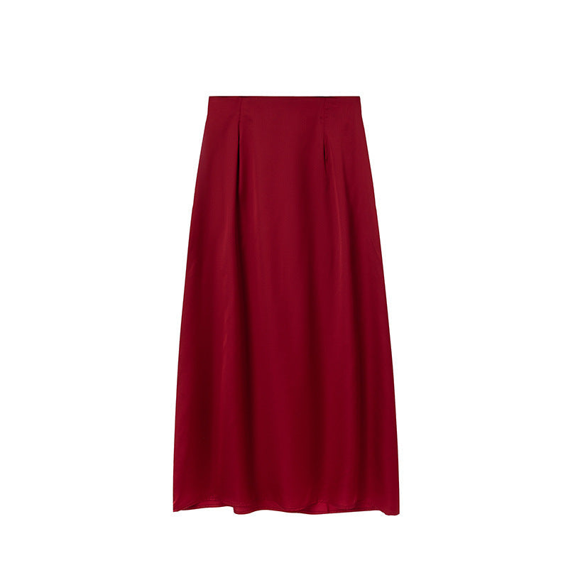 Women's High-Waisted Maxi Skirt with Side Slit