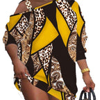 Women's Asymmetric Graphic Print One-Shoulder Dress