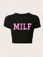 Women's Statement Print Crop T-Shirt