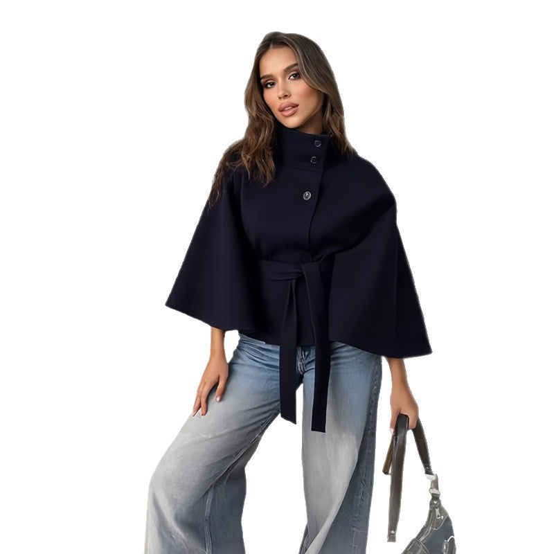 Elegant Wrap Jacket with Waist Belt