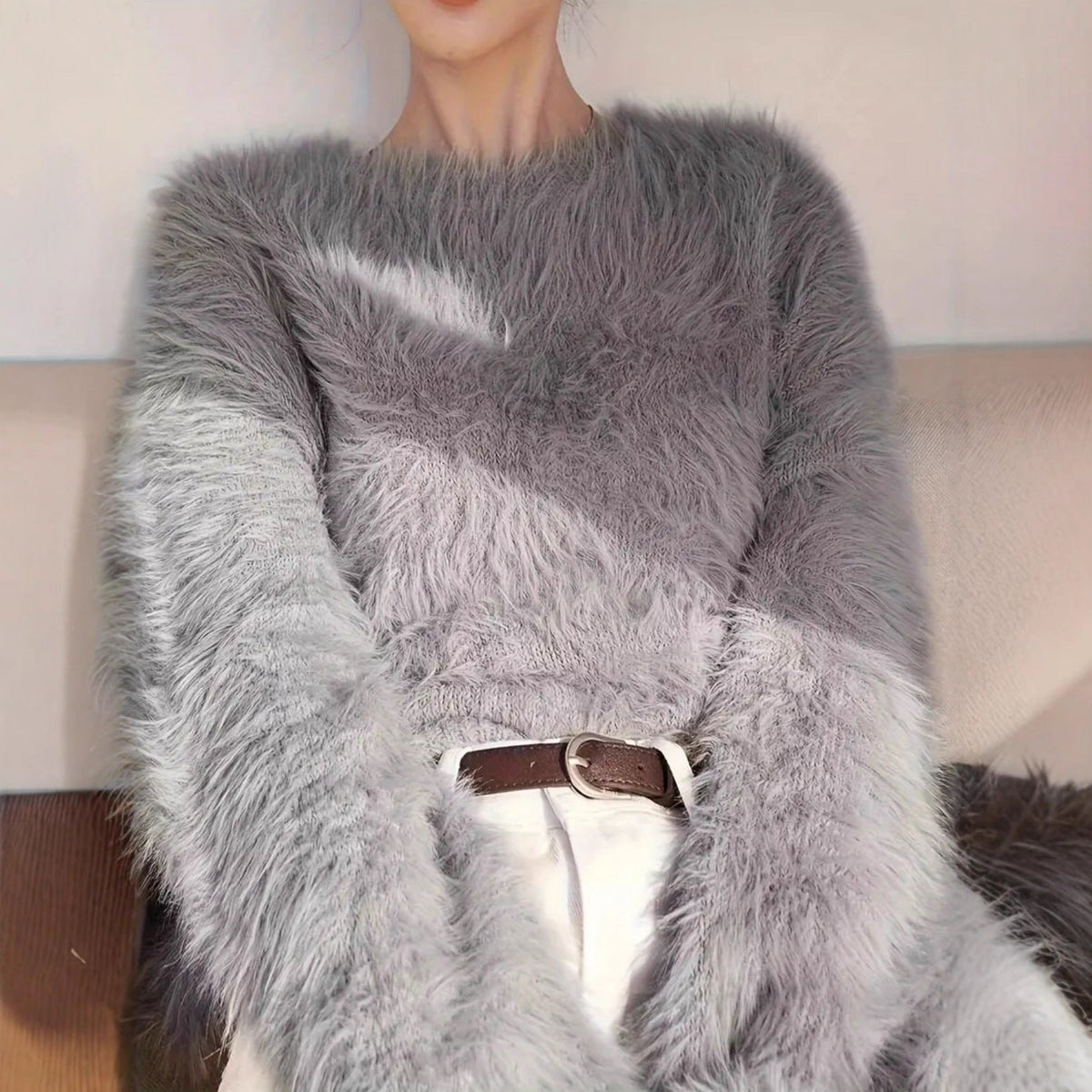 Women's Fluffy Pullover