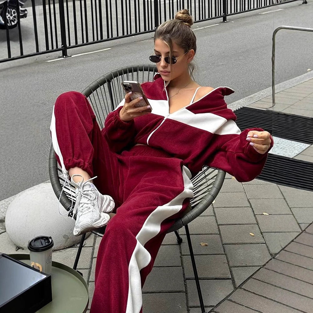 Women's Fleece Tracksuit with Zip Jacket