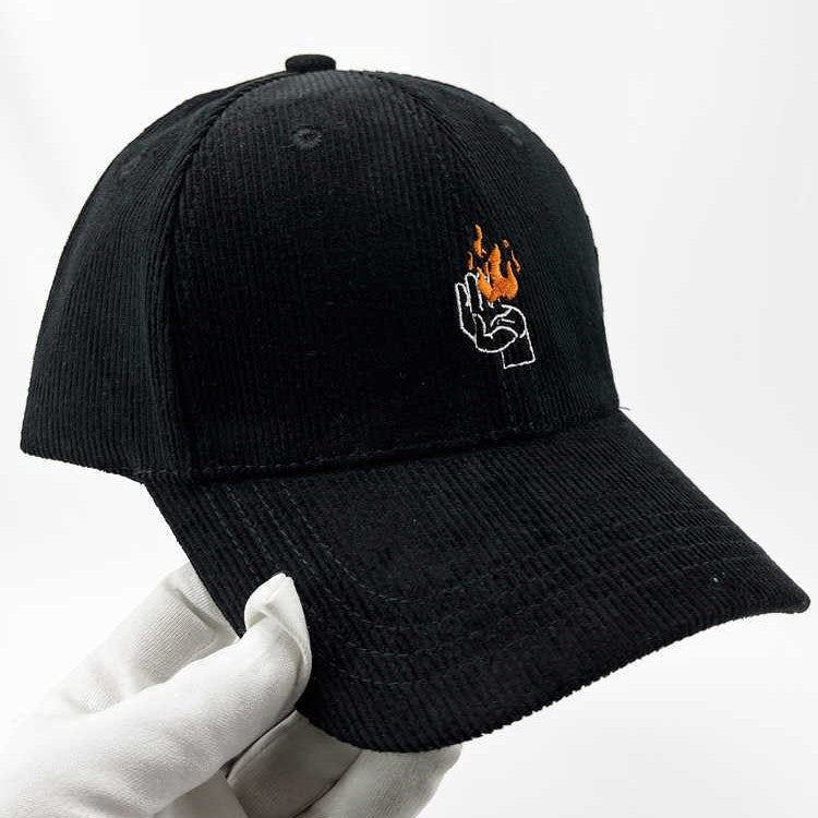 Corduroy Graphic Baseball Cap