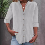 Women's Button-Down Striped Blouse