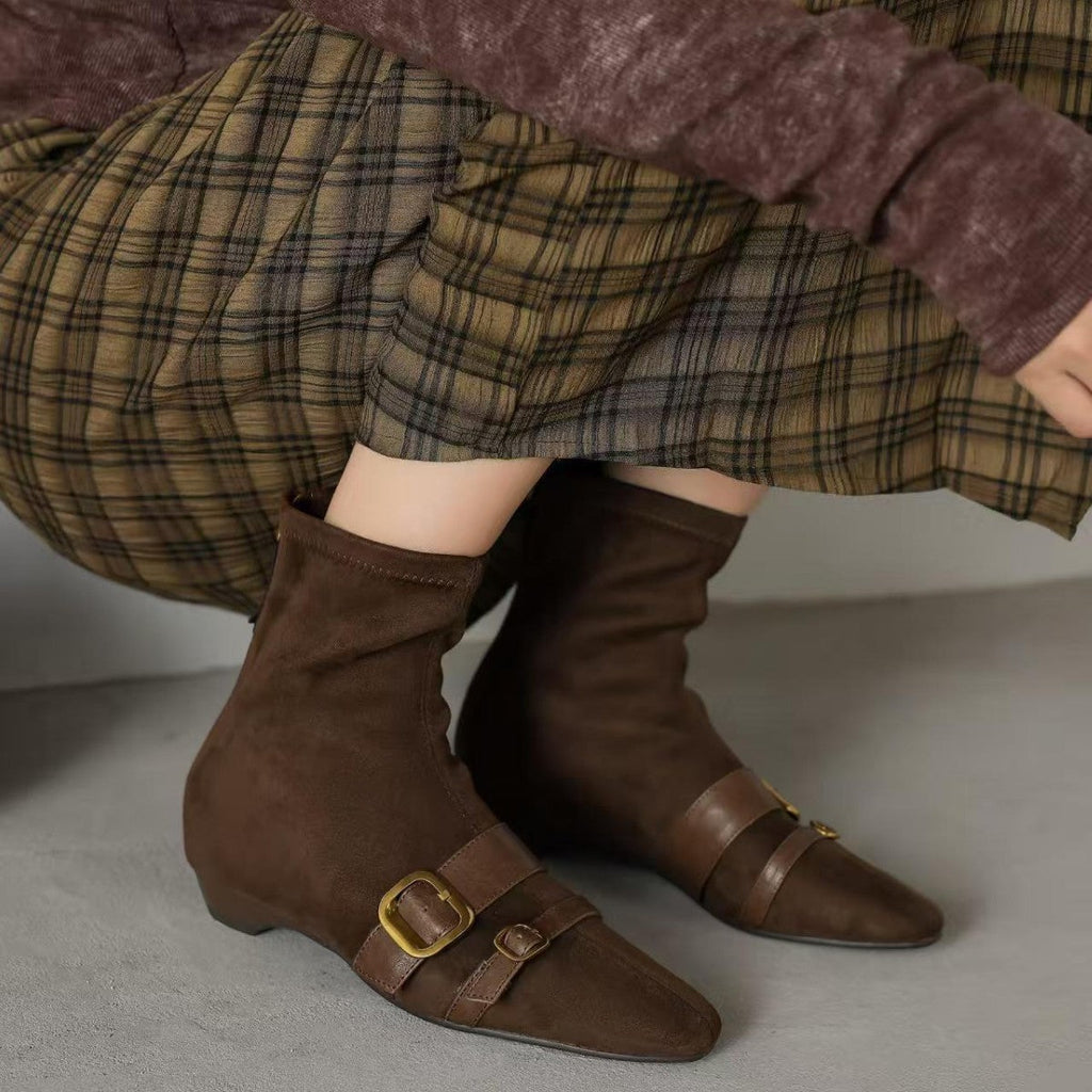 Women's Ankle Boots with Elegant Strap