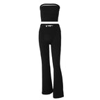 Women's Fashionable Two-Piece Set with Flared Leggings