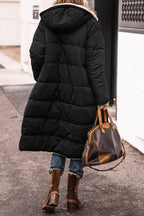 Women's Long, Lined Winter Jacket with Hood