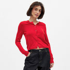 Women's Fine Knit Button-Down Cardigan