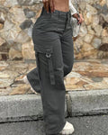 Women's Wide-Leg Cargo Pants with Practical Pockets