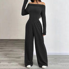Elegant Off-Shoulder Wide Leg Jumpsuit