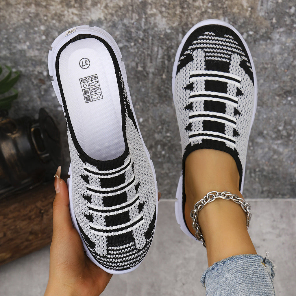 Women's Breathable Slip-On Sneakers with Elastic Upper