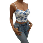 Women's Floral Pattern Cropped Top