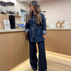 Women's Denim Shirt with Button Detail