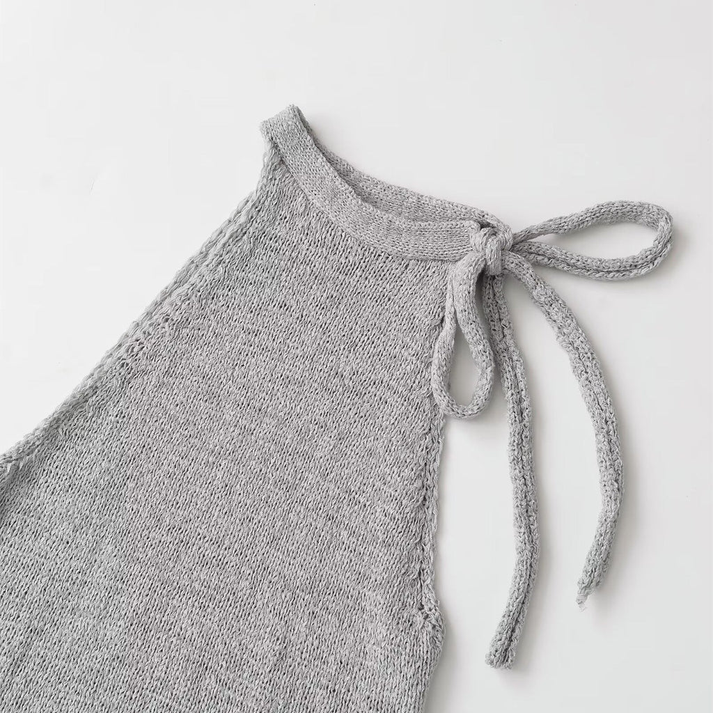 Women's Sleeveless Top with Knot Detail