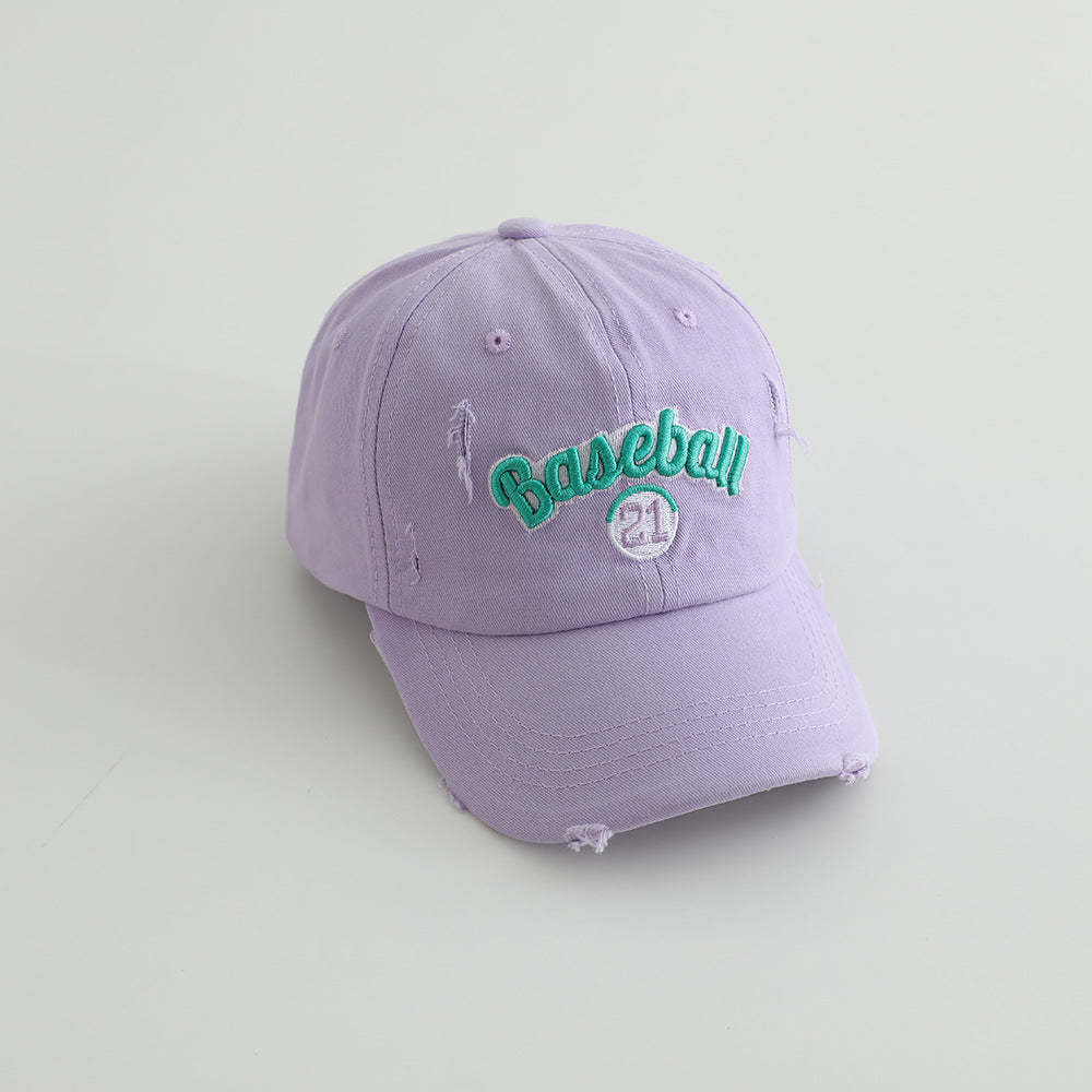 Men's Distressed Cotton Baseball Cap