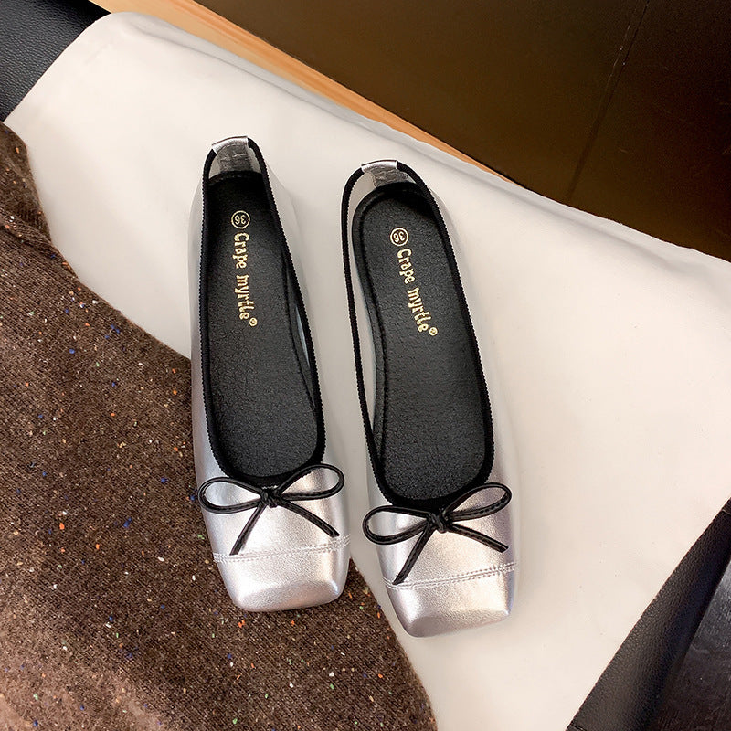 Women's Ballerina Flats with Bow Detail