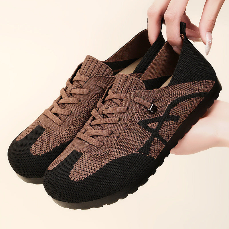 Women's Breathable Comfort Sneakers with Elastic Upper