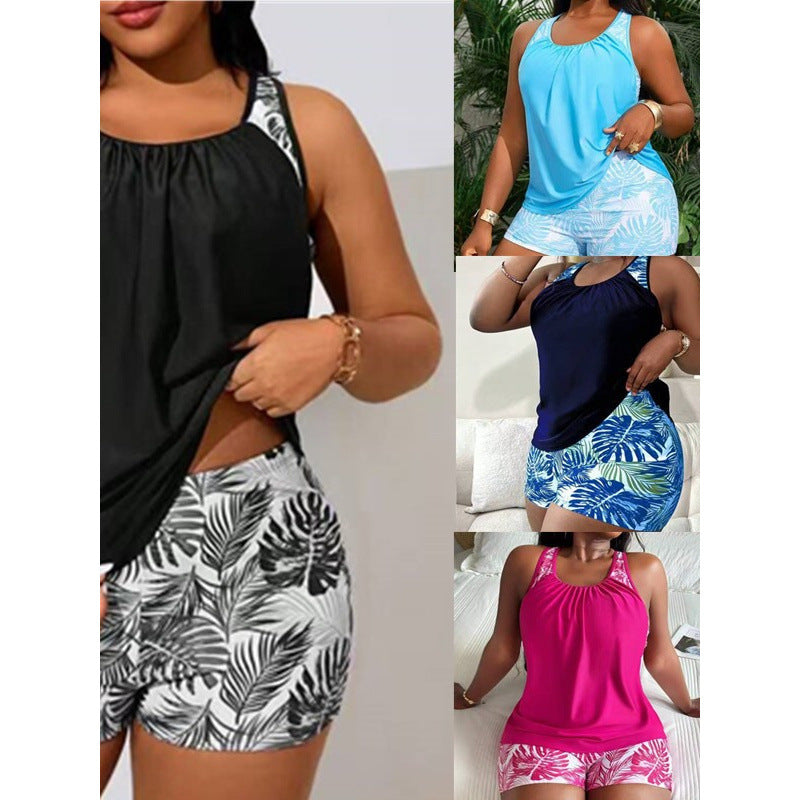 Women's Swimsuit Set with Fashionable Cut and Sporty Design