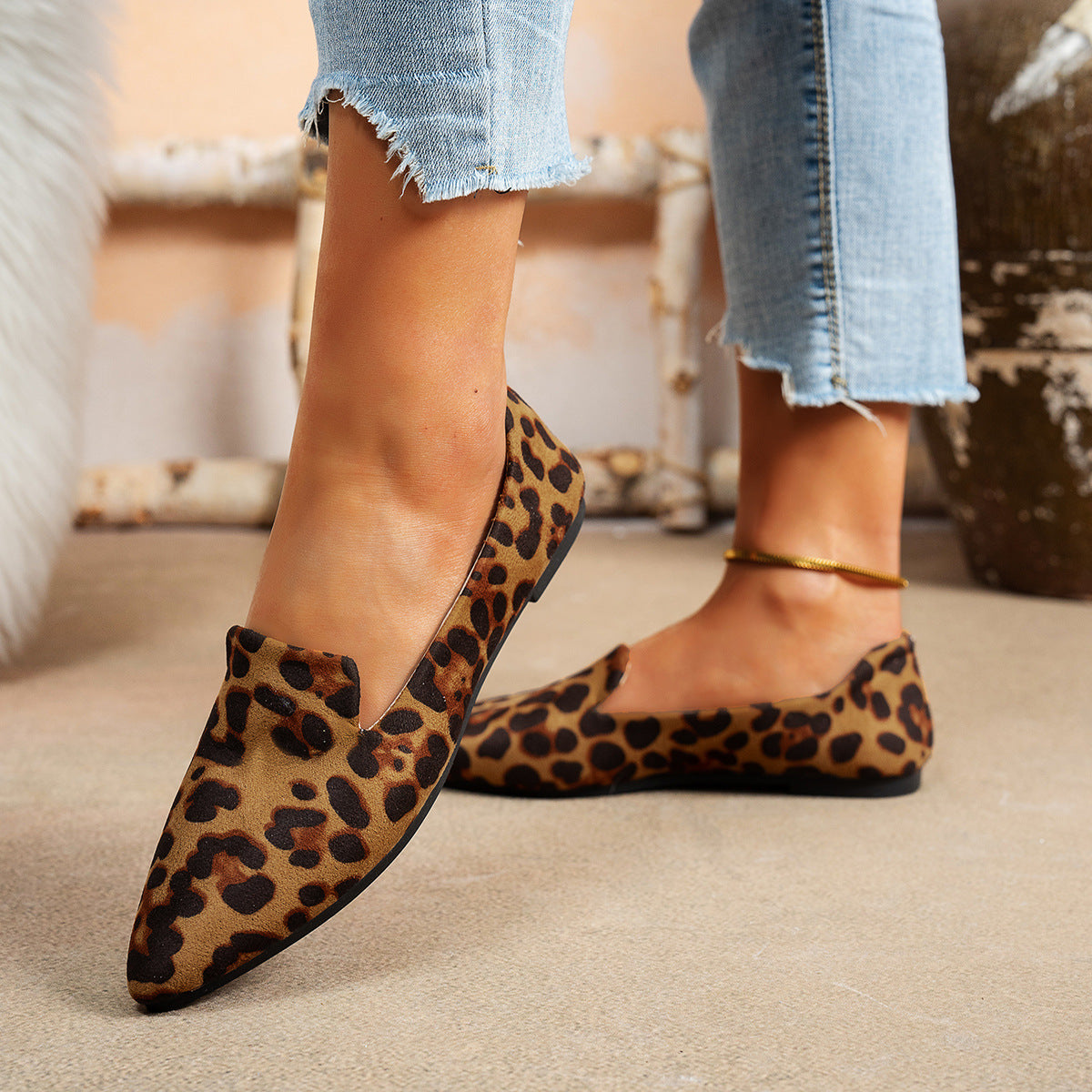 Women's Leopard Print Ballet Flats