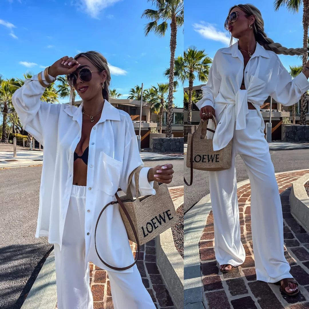 Women's Linen Lounge Set