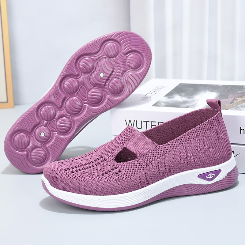 Women's Breathable Slip-On Sneakers with Elastic Design