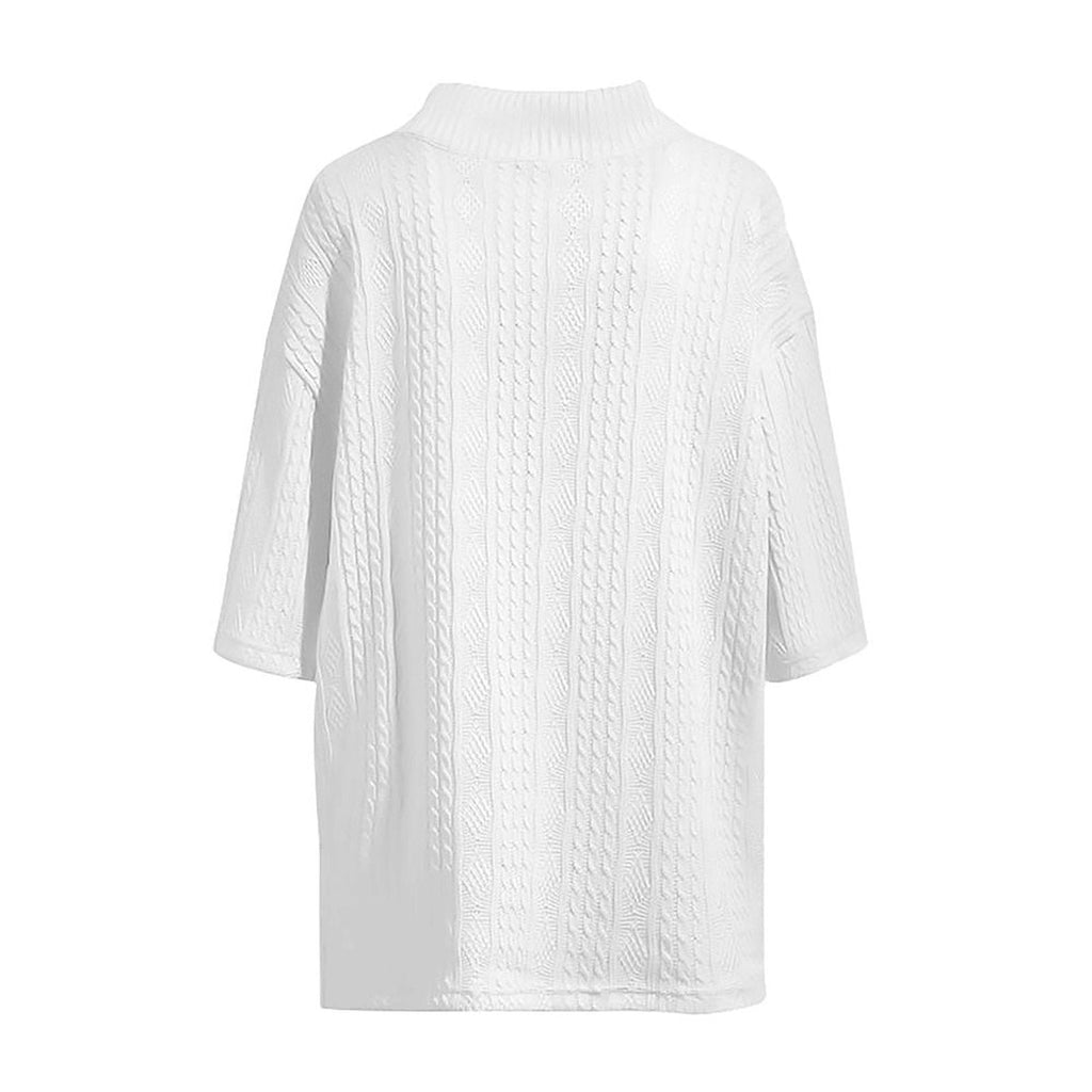 Women's Short-Sleeve Ethnic-Style V-Neck Shirt with Decorative Pattern