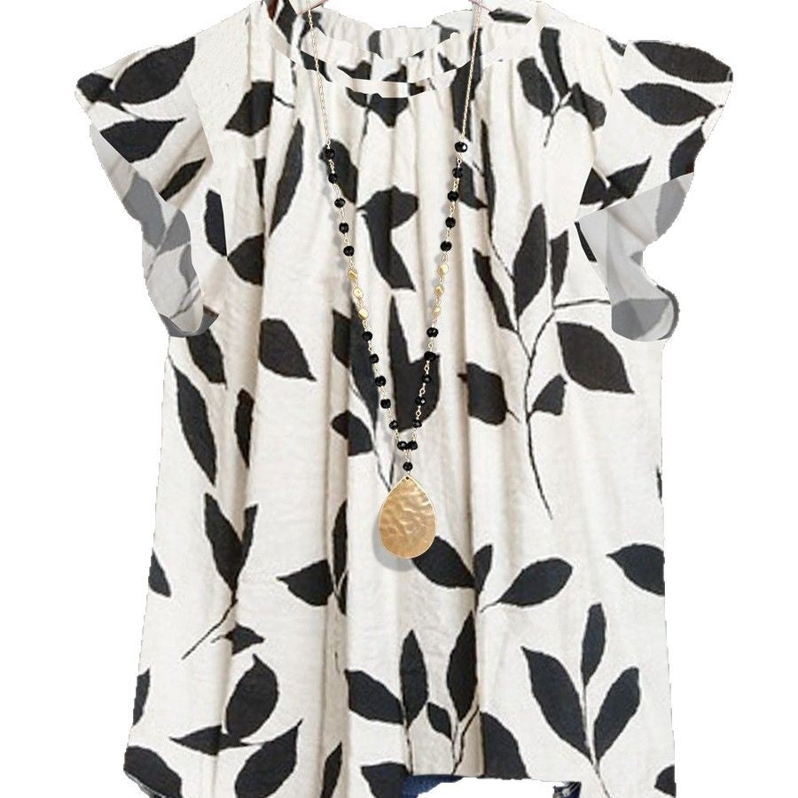 Women's Blouse with Floral Design