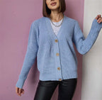 Women's Chunky Knit Cardigan with Buttons