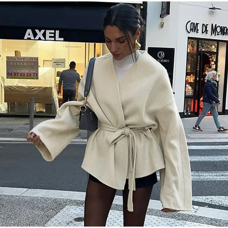 Women's Fashionable Oversized Wrap Coat