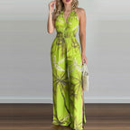 Elegant Jumpsuit with Spaghetti Straps and High Side Slits
