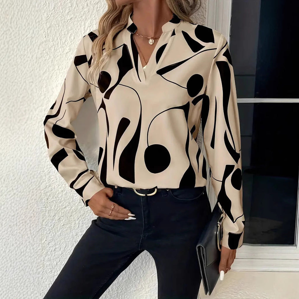 Elegant Women's Blouse with Modern Pattern